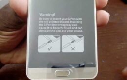 Galaxy Note 5 agora tem aviso de como usar a S-Pen direito