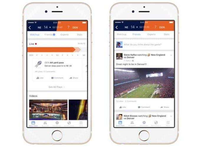 Agora dá para acompanhar eventos esportivos pelo Facebook