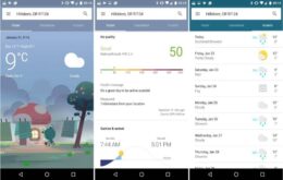 Google muda design de previsão do tempo no Android
