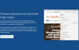 Página de extensões do Microsoft Edge é colocada no ar por engano