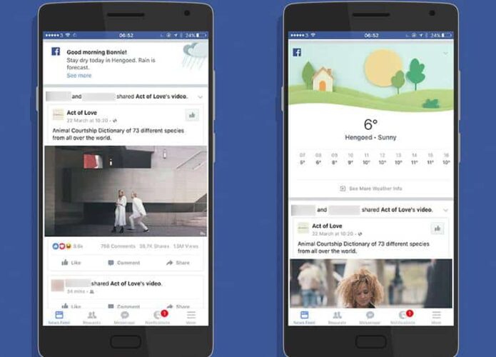 Facebook agora dá ‘bom dia’ e informa previsão do tempo aos usuários