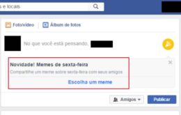 Facebook sugere postagens de memes de sexta-feira