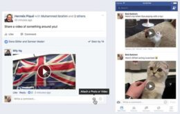 Facebook agora permite fazer comentários em vídeo