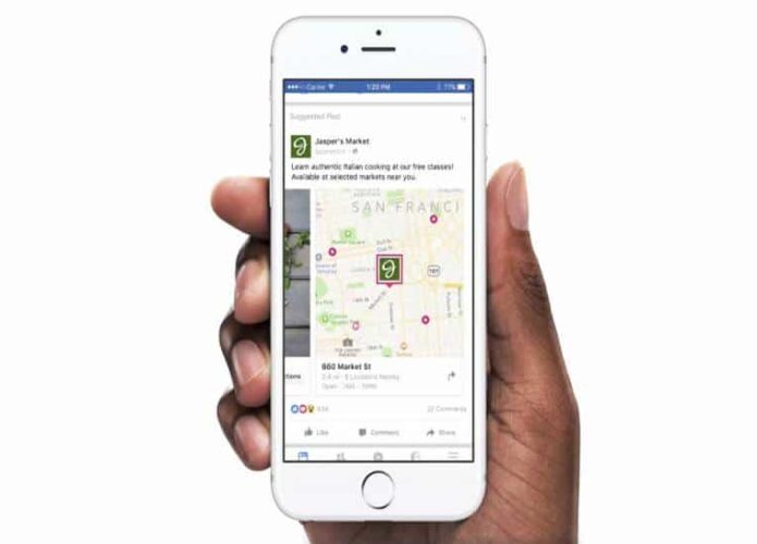Recurso do Facebook avisará anunciantes quando um usuário visitar sua loja