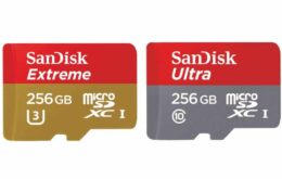 SanDisk revela dois cartões microSD de 256 GB com altas velocidades