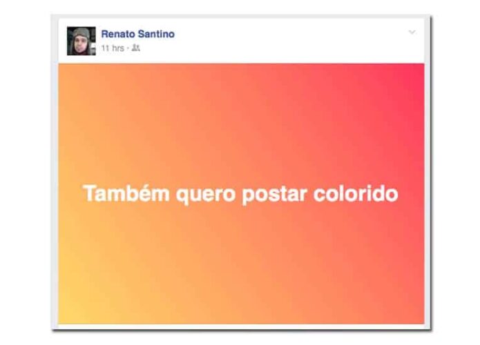 Facebook passa a permitir posts com fundo colorido