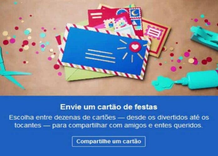 Já é possível enviar cartões de Natal pelo Facebook