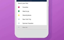 Google Maps agora permite salvar listas de locais e enviá-las para amigos