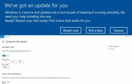 Windows vai parar de reiniciar sozinho quando chegar uma atualização