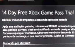 Pacote de assinatura de jogos do Xbox One vai custar R$ 40 por mês