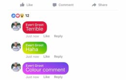 Facebook quer deixar os comentários coloridos