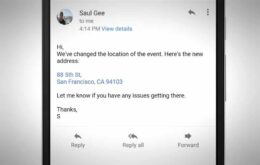 Gmail passa a converter telefones e endereços em links