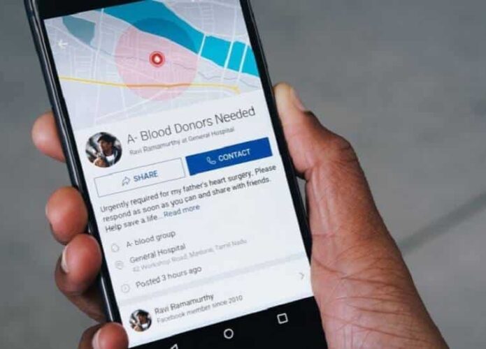 Facebook lança ferramenta para ajudar na doação de sangue