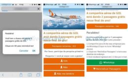 Novo golpe nas redes sociais promete passagens gratuitas da companhia aérea Gol