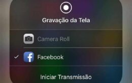 Apple permite transmitir gravações da tela do iPhone direto para o Facebook