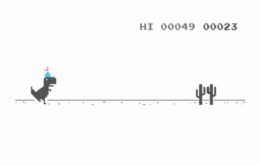 ‘Easter egg’ do dinossauro no Chrome ganha edição de aniversário