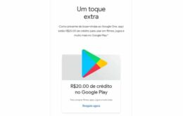 Assinantes do Google One ganham R$ 20 em crédito no Google Play no Brasil