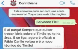 Corinthians usa WhatsApp para anunciar novo técnico