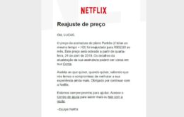 Netflix começa a avisar assinantes sobre aumento de preço no Brasil