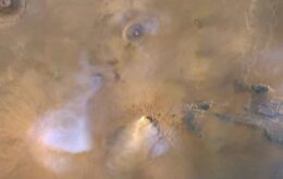 Tempestades globais em Marte criam torres de poeira no espaço