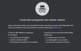 Guia anônima do Google Chrome não é tão anônima quanto se imagina