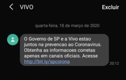 Operadoras enviaram quase 50 milhões de SMS no combate ao coronavírus