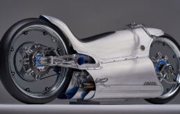 Moto elétrica com visual futurista é feita com peças impressas em 3D