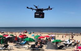 Domino’s entrega pizza com drone em praia na Holanda