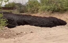 Rio de lama impressiona no Arizona, nos Estados Unidos