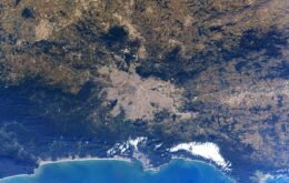 Astronauta da Nasa captura foto do litoral de São Paulo a partir do espaço
