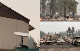 Terminais Starlink ajudam a combater incêndios florestais nos EUA