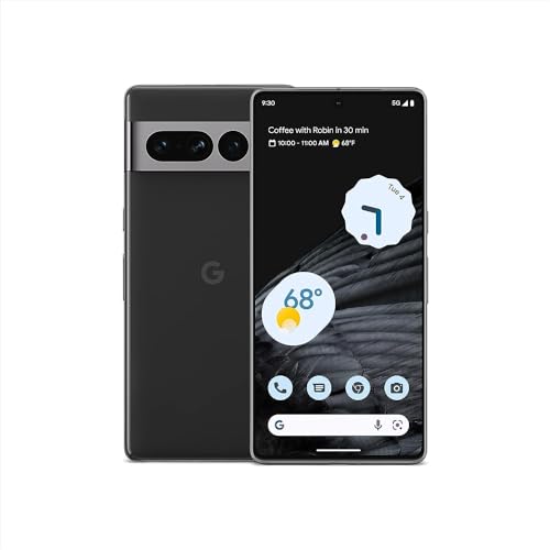 Google Celular Android Pixel 7 Pro 5G – Smartphone desbloqueado com teleobjetiva/lente grande angular e bateria de 24 horas – 256 GB – Obsidiana
