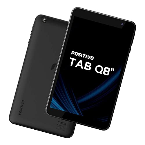 Tablet Positivo Tab Q8”, 2GB 32GB de Armazenamento, Tela 8” HD IPS, Câmera traseira de 5MP +Selfie 2MP, Android, Octa Core - Preto