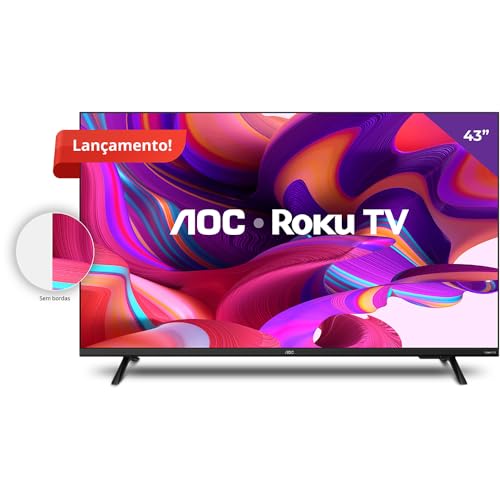 Imagem do produto AOC 43S5135/78G - Smart TV LED 43' Full HD, Design sem bordas, Wifi, Conversor Digital, USB, HDMI