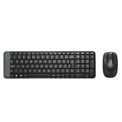 Imagem do produto Combo Teclado e Mouse sem fio Logitech MK220 com Design Compacto, Conexão USB, Pilhas Inclusas e Layout ABNT2