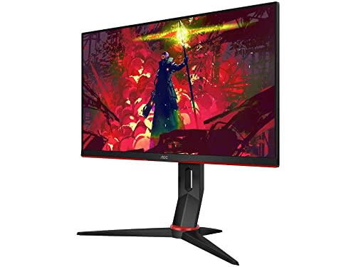 Imagem do produto Monitor Gamer AOC Hero 24' 144Hz IPS 1ms AMD FreeSync 24G2, COR PRETA/VERMELHA