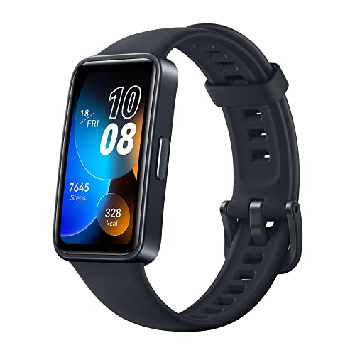 Imagem do produto Smartband HUAWEI Band 8, Design Ultra-fino, 14 dias de duração da bateria, Bateria completa em apenas 45 mins, TruSleepTM 3.0, respostas rápidas de mensagens, compatível com iOS e Android, Preto